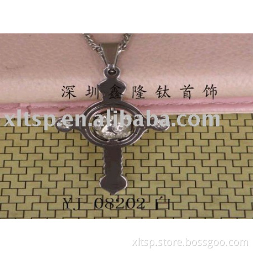 Hot selling fashion Cross Steel pendant TC77